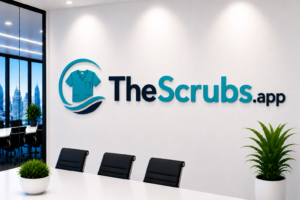 the scrubs app & medical apparel platform domain name for sale