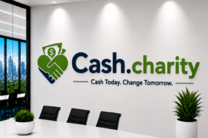 cash charity premium donation & fundraising domain name for sale